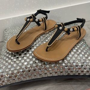 Skemo sandals with rhinestone embellishments